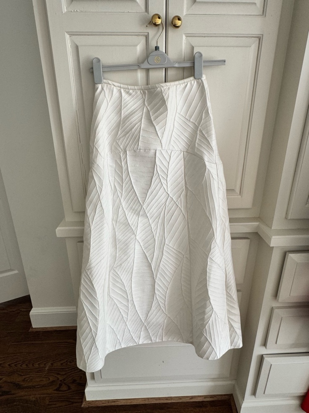 Alexis White Quilted A-Line Skirt